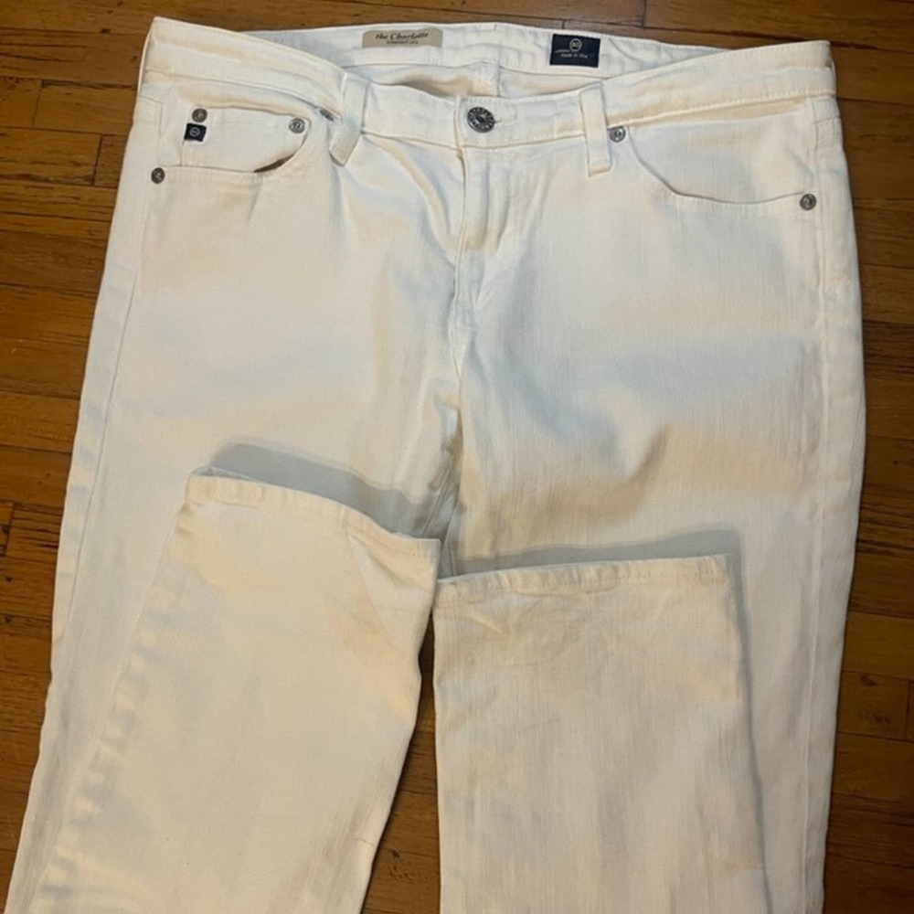 AG Adriano Goldschmied "The Charlotte" White Straight Leg Jean EUC sz. 31